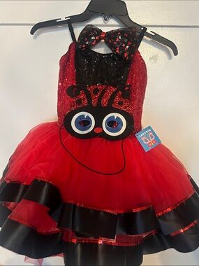 Revolution Red & Black Sequin Ladybug Tutu Costume with Mask